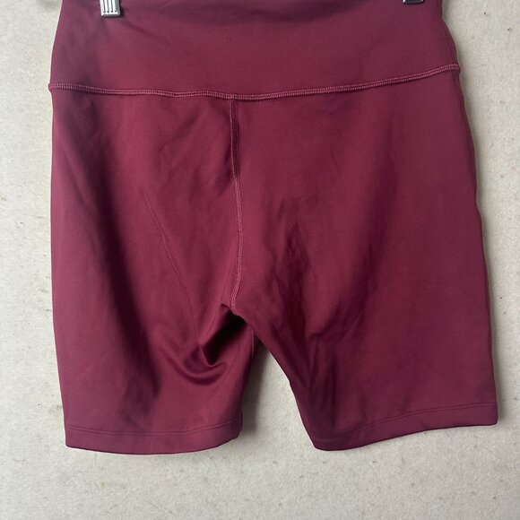 Peloton Move Mission 7" Bike Short High Rise Inside Pocket Womens Large Maroon - Picture 2 of 4